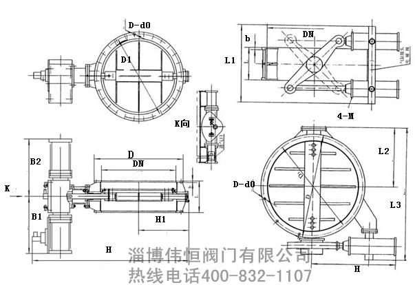 煤氣氣動快速切斷蝶閥外形尺寸